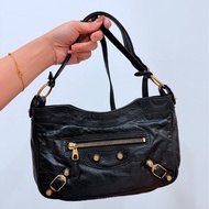 BALENCIAGA 巴黎世家 METALLIC EDGE HIP 金釦 麻將包 腋下包 側背包 肩背包 斜背包