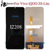 Black 6.58 Inch For Vivo iQOO Z6 Lite I2208 LCD Display Touch Screen Digitizer Panel Assembly Replac