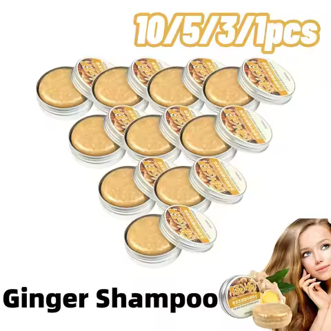 1/3/5/10pcs Ginger Polygonum Soap Shampoo Soap Cold Processed Soap Hair Shampoo Bar Pure Plant Hair 