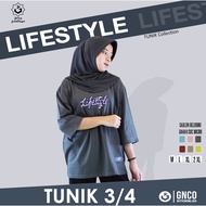 Women's T-shirt 3 SLEEVE TUNIC/4 LIFESTYLE | Women's 3 Sleeve T-Shirt/4 | GNCO FASHION