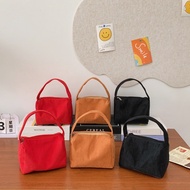 New small square handbag, shoulder baguette style, corduroy, underarm baguette handbag