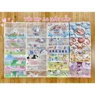[Wholesale] Combo of 5 document covers, cute A4 file zip bags