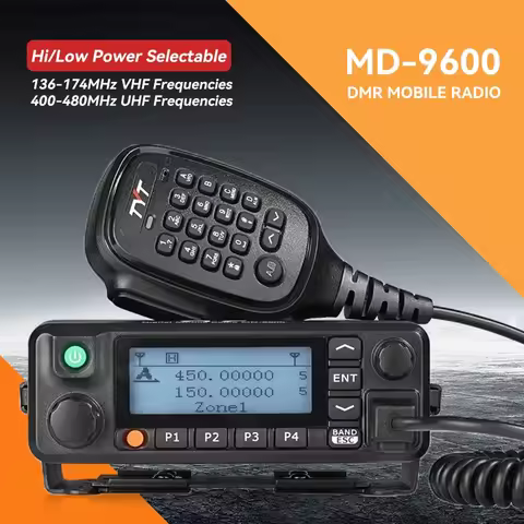 TYT MD-9600 PLUS GPS AES256 Dual Band MD9600 MD 9600 PLUS DMR Car Mobile Radio Transceiver Amateur R