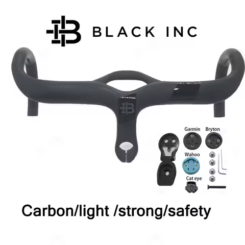 BLACK INC road Carbon Handlebar 28.6mm Integrated Handlebar road Bike 400-440mm 80-120mm cycling Bic