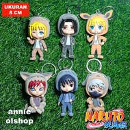 GANTUNGAN Naruto Figure Anime Keychain Minato Itachi Gaara Sasuke KakashiKeychain