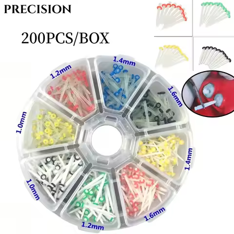 200Pc Dental Fiber Post Glass Quartz Teeth Restorative 1.2/1.4/1.6/1.8mm Dental Fiber Post Root Cana