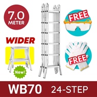 PRODIY WIDER Tangga Lipat Heavy Duty Ladder Foldable Ladder Heavy Duty Tangga Aluminium Tangga Lipat