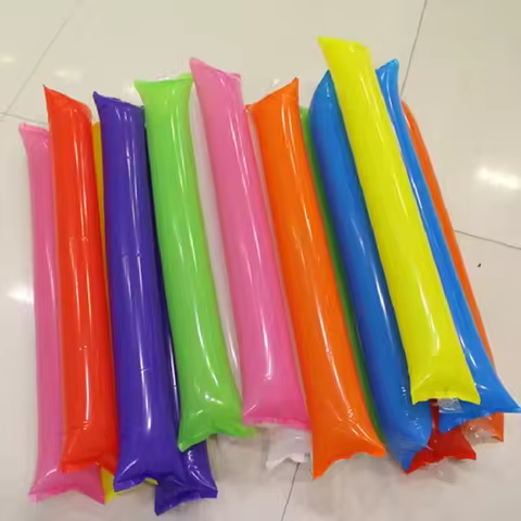 24pcs Inflatable Clapper Cheerstick Inflatable Sticks Balloon Stick Clapper Cheering Stick Noise Mak