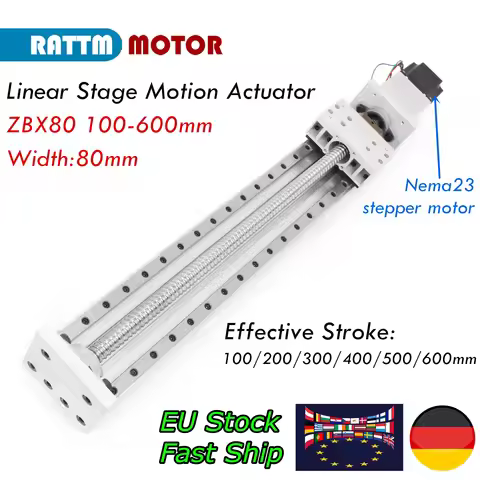 ZBX80 CNC Linear Guide Actuator Stage Rail Motion Slide Table & SFU1605 Ball screw 200mm / 400mm Tra
