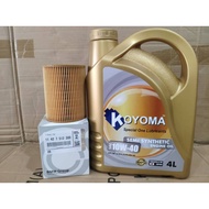 BMW E46,E49,E60 M52, M54, M56 ENGINE 11427512300 OIL FILTER + KOYOMA 10W40 SEMI SYNTHETIC ENGINE OIL