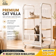 Large Cat Villa Cat Cage Sangkar Kucing Solid Wood Cat House Transparent Cat Villa Vila Kucing 猫别墅