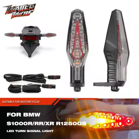 CE LED 3 IN 1 Turn Signal Light Brake Stop Lights For BMW S1000RR S1000XR S1000R R1250GS ADV M1000RR