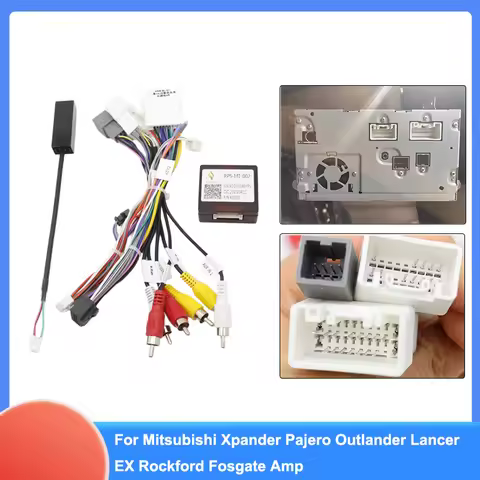 Wire Harness with Canbus Decoder For Mitsubishi Xpander Pajero Outlander Lancer EX Rockford Fosgate 