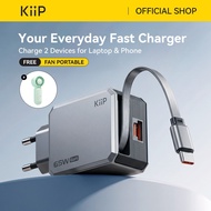KiiP C65E GaN Retractable Charger 65W Mini Wall Adapter Travel Fast Charging Charger Head Gan Charge