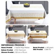 ORANGE Taplak Meja Makan Tahan Air Oilproof Cover Meja Table Taplak Meja Ruang Tamu Plastik PVC