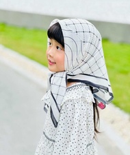 Printed hijab for kids by 3rdfloor_studio ฮิญาบสำหรับเด็ก เนื้อผ้าชีฟองพรีเมี่ยม