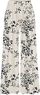 Wide Leg Palazzo Pants for Women with Pockets Elastic Business Causal Pants Women Summer for Beach T