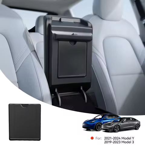 Magnetic Center Console Hidden Storage Box For Tesla Model 3/Y Juniper Armrest Hidden Organizer Hidd