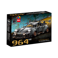 ⚡จัดส่งตลอด 24 ชั่วโมง ⚡Building Blocks Cement gray low-profile Porsche sports car is compatible wit