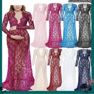 Fashion Maternity Photography Props Maxi Maternity Gown Lace Maternity Dress Fancy Shooting Photo Su