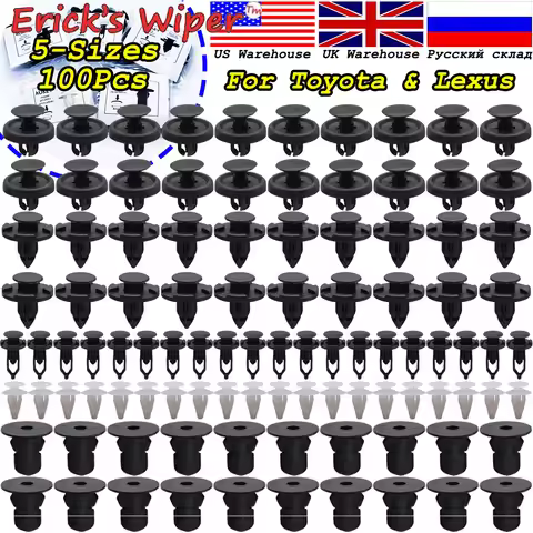 Erick's Wiper 100x Car Trim Panel Clips Bumper Hood Mud Flaps Fastener Push Rivets For Toyota Coroll
