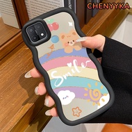 CHENYYKA Casing Untuk OPPO A15 A15s A35 4G Case Casing pola Pelangi Kasing HP Silikon Softcase Macar