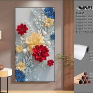 Custom 3D Wall Sticker Wallpaper New Theme Flower Image 5-Aesthetic Design