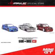 MiniGT x KaidoHouse 1/64 Diecast BMW M3 (E30) / Skyline GT-R (R34) / Chevrolet Silverado KAIDO V2