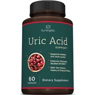 Sunergetic Premium Uric Acid Support Supplement – 60 Veggie Capsules Cleanse &amp; Kidney Support – Includes Tart Cherry, Chanca Piedra, Celery Extract &amp; Turmeric Support Formula