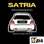 (PROTON- SETRIA) Sticker of Car Backside, Sticker Belakang Proton Setria  ,Custom No. Plat, Color.--