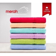 MERAH Red and White Towel, Bath Towel, Sports Towel 70x135Cm, 50x100Cm, 30x70Cm