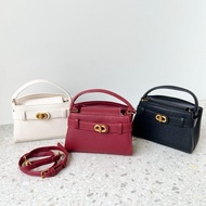 Ck Aubrielle Metallic-Buckle Top Handle Bag