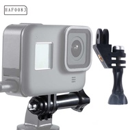 HAF0083 เอบีเอสเอบีเอส แบบพกพาได้ หัวแปลงสัญญาณ อะแดปเตอร์สำหรับ GoPro HERO อะแดปเตอร์ยึด อะแดปเตอร์ขาตั้งกล้อง ขั้วต่อกล้องกีฬา อะแดปเตอร์ขาตั้งกล้องข้อศอก ทิศทาง90องศา ที่ยึดแขนเดือย