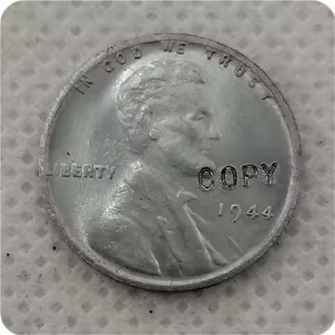 COPY 1944-P Lincoln Wheat Cent Penny(Errors,Steel) COPY COIN Challenge Pocket Coins Christmas Gifts