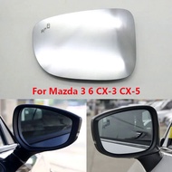 For Mazda 3 Axela 6 Atenza CX3 CX-3 CX5 CX-5 2013-2021 Car Rearview Side Mirror Glass Lens with Blind Spot Warning Heate