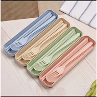 Furnibest Straw Spoon Set Cutlery Set Spoon Fork Spoon
