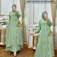 Gamis Payet Terbaru 2026 Model Doble Layer Bahan Crinkle Airflow