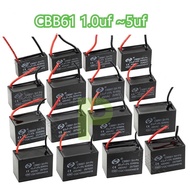 Fan Start Capacitor CBB61 1uf 1,2uf 1,5uf 1,8uf 2uf 2,5uf 3uf 3,5uf 4uf 4,5uf 5uf 450V. Ac