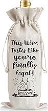 21st Birthday Wine Bag Gift, 21 Years Old Gift Idea, Twenty-one Birthday Gifts for Women, Turning 21