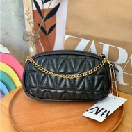 Tas Selempang Zara Wallet On Chain / Sling Bag Zara / Zara Holo Mini Clutch