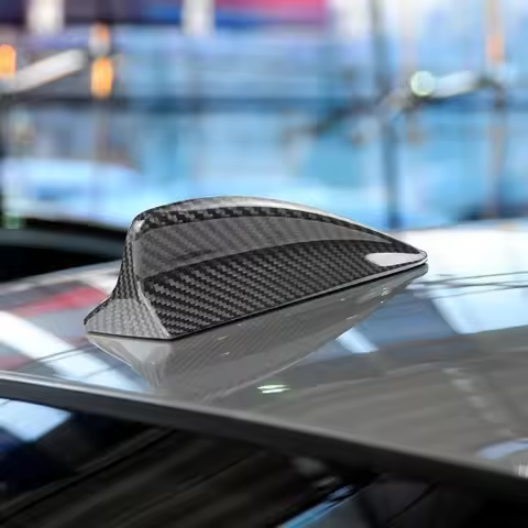 Carbon Fiber for BMW 1 3 Series E82E46 E90 E92 M3 Car Top Roof Shark Fin Antenna Cover Radio Signal 