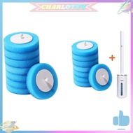 ✿ CHA ✿  Disposable Vertical Toilet Brush Hygienic Toilet Brush Wall-mounted Long Handle ★