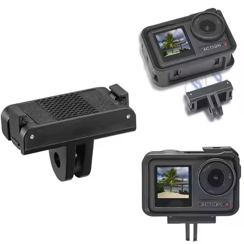 For DJI OSMO Action 5 Pro Camera Magnetic Fork Adapter Quick Release Adapter Extension Base Accessor