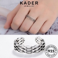 KADER JEWELRY Silver Retro 925 Original Women Lines Rings R1664