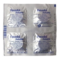 PANADOL SOLUBLE 4'S SUITABLE FOR COLD &amp; FLU RELIEVES FEVER &amp; ACHES