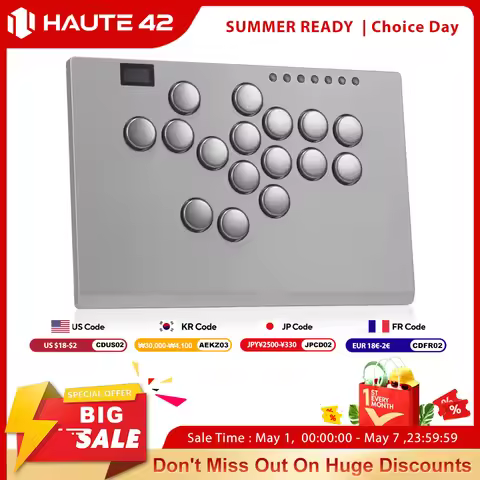 Haute42 Aluminium Alloy Hitbox Leverless Controller Stickless Arcade Stick For PC/PS4/PS5 Hitbox Fig