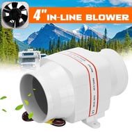 4Inches Boat In-line Blower Fan 270CFM Straight Barrel Exhaust Fan RV Yacht Battery Ventilation Exha