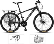 Fashionable Simplicity Adult Mountain Bike 26 inch Wheels Hardtail Mountain Trail Bike Aluminum Frame Outroad Bicycles 27-Speed Bicycle Full Suspension MTB ??Gears Dual Disc Brakes Mountain Bicycle