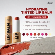 hygr Bamboo Refillable Natural Tinted Lip Balm 2% Hyaluronic Acid Dry Lips Crack Lips