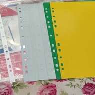 New New/ 5 Sheets Glass Clear PP Pockets Bambi A4 Size + 7 File Dividers